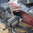 Definitely pros and cons of being the leader of the group. CON your The first one to find a hazard in the trail. But overall still a great day to ride everyone's safe, just minimal broken parts on the bike that can be replaced.#adventurecali #adventurebike #AdventureTime #kawasaki #nilight #zoleo #givi #TrailBlazing #trails #OffRoadFun #offroad #broken #quadlock #midland