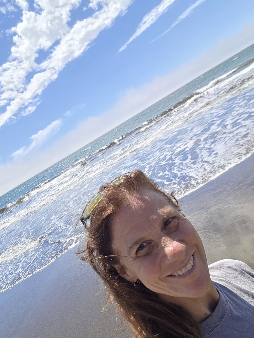 Over 100 ° in San Joaquin County,  so we took a ride to Stinson Beach to cool off.